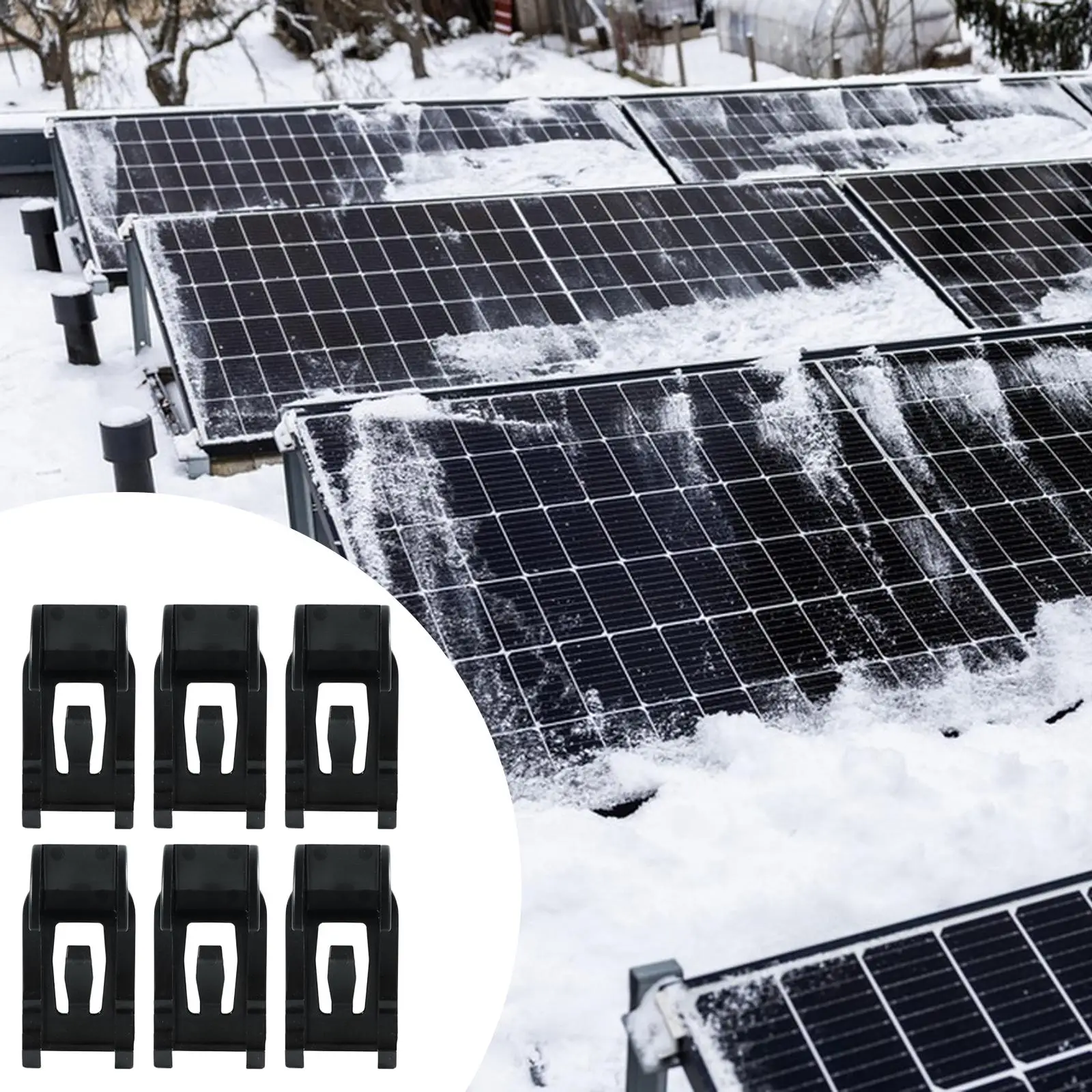 6 Pieces Pv Snow Clips Brackets Winter Flat Roof Easy Installation