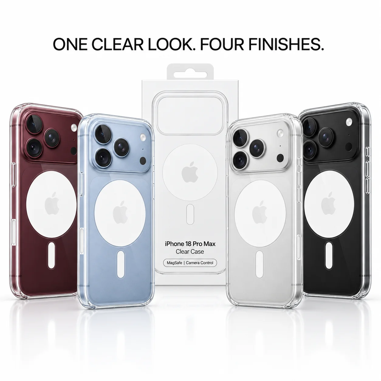 Apple Clear Magnetische Hülle für iPhone 18 Pro MagSafe Transparente Stoßfeste Abdeckung Kameraschutz Kristall für iPhone 18 Pro Max