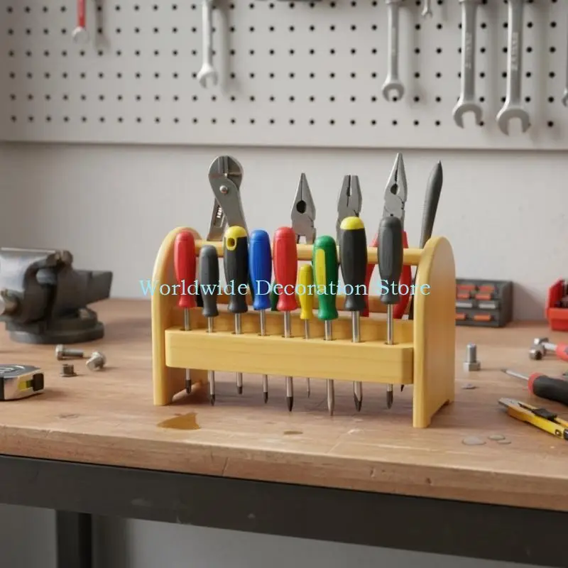 Q39B Handmade Tool Display Stand With Adjustable Sections For Workshop Efficiency