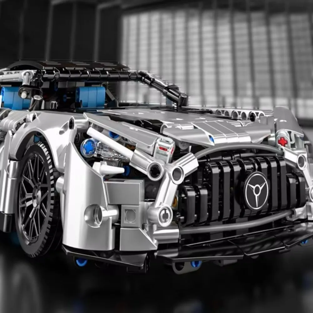 مجموعة مكعبات بناء سيارات السباق بمقياس 1:14 من Masondi - مجموعة نماذج 1466 قطعة للأولاد والكبار هدية عيد ميلاد قابلة للجمع