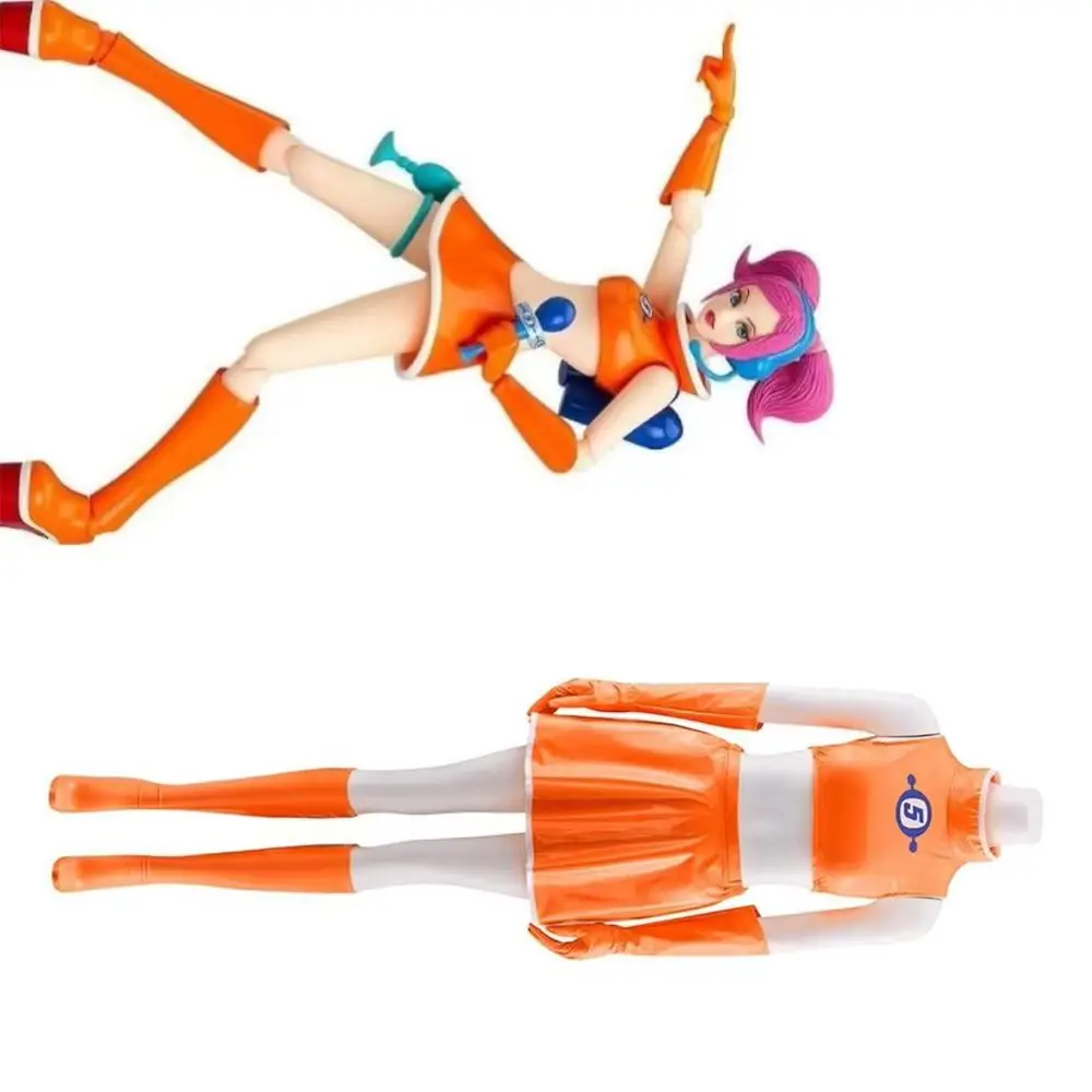 

Space Channel 5-Ulalas Cosplay Costume Women Sexy Orange Uniform Full Set Halloween Carnival Party Outfit