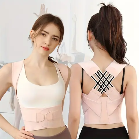 신형 성인 자세 교정 벨트 통기성 등 교정 스트랩 여성 남성 등 지지 앉는 자세 교정 도구