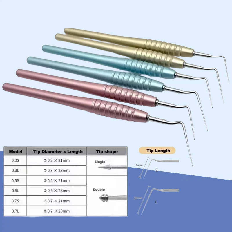 6PCS/Set Dental Endo GPRS GP Remover Spear High Precision Root Tip & Foreign Body Extractor Endodontic Instrument