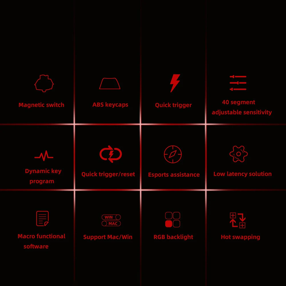 HE65 Wired Gaming Mechanical Keyboard Hot Swappable Magnetic Switch Gamer Keyboards RGB Backlit Computer Keyboard for PC Laptop