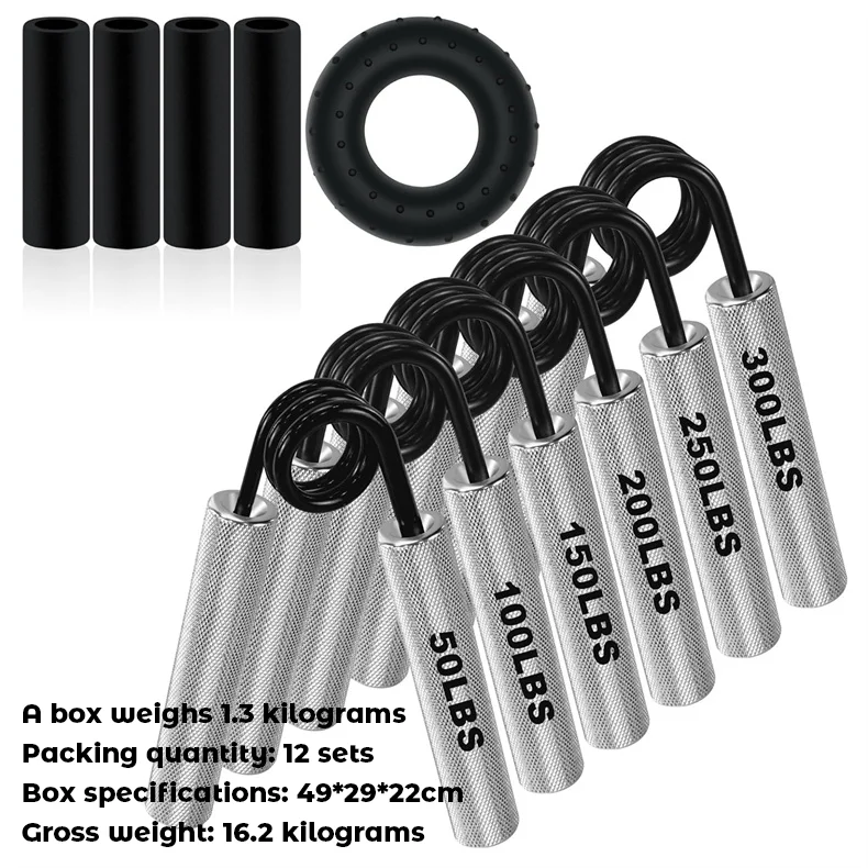 JUDING 메탈 핸드 그립 세트 50LB-350LB 6개입 50LB-350LB 7개입 미끄럼 방지 헤비 듀티 그립 강화기 홈짐 근력 트레이너