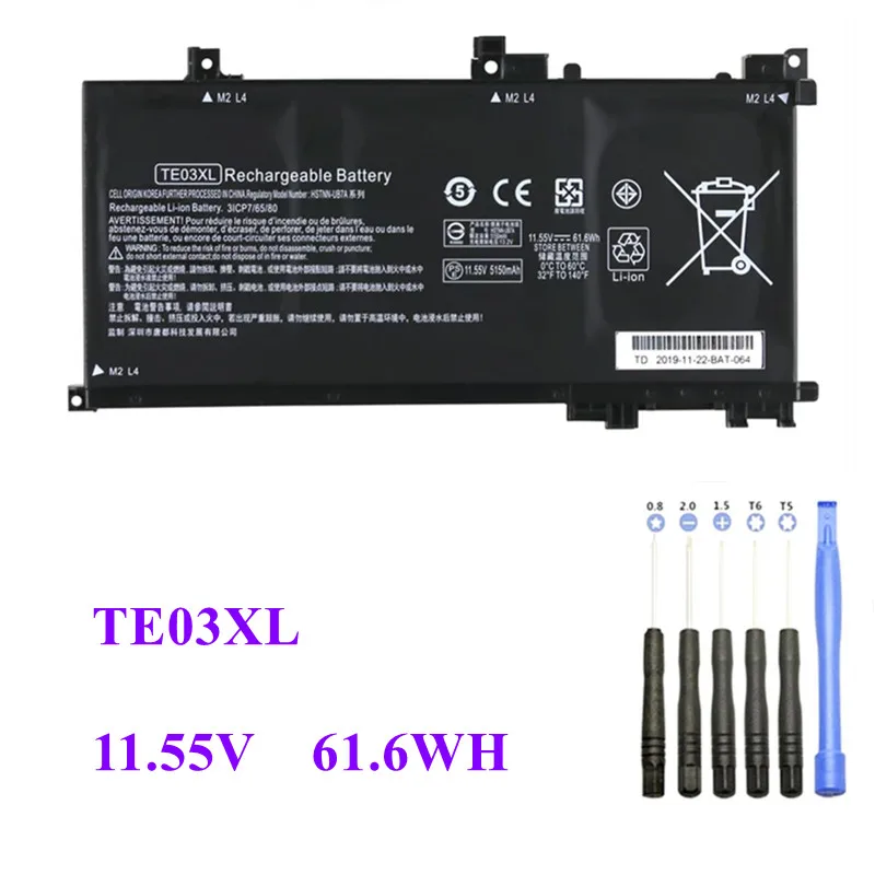 

TE03XL 61.6WH Laptop Battery For HP OMEN 15-bc011TX 15-bc012TX 15-bc013TX 15-AX015TX AX017TX TPN-Q173 HSTNN-UB7A 849910-850