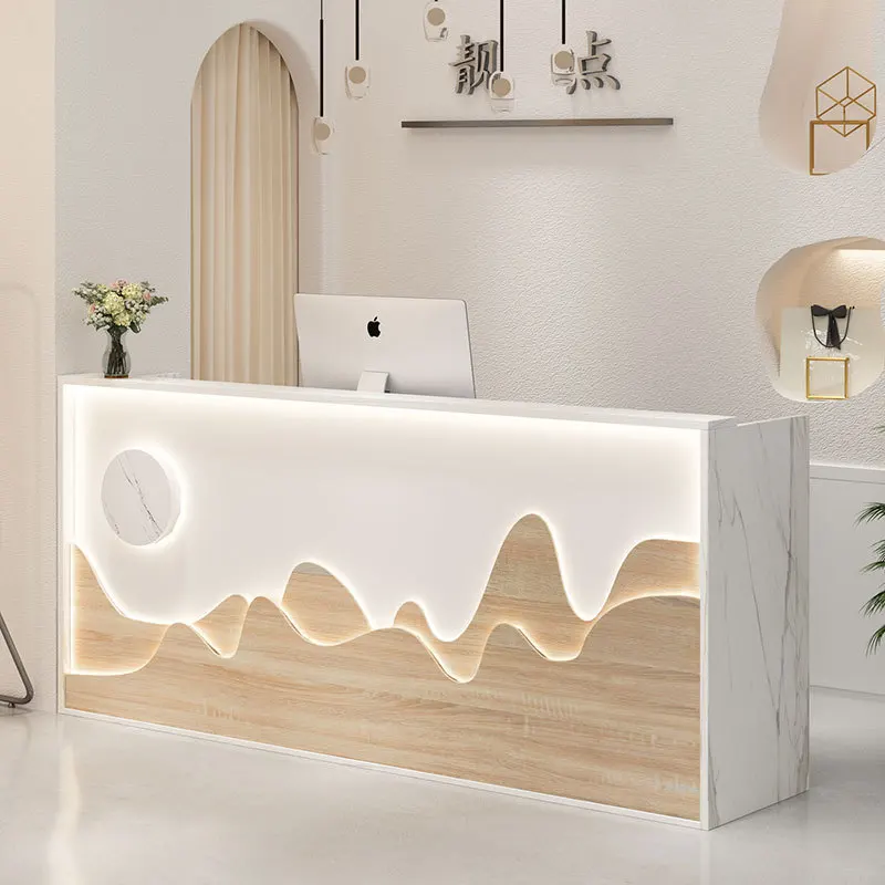 Office Clothing Reception Desk Beauty Front Shop Pulpit Lectern Counter Hotels Modern Comptoir Caisse Boutique Shop Furniture