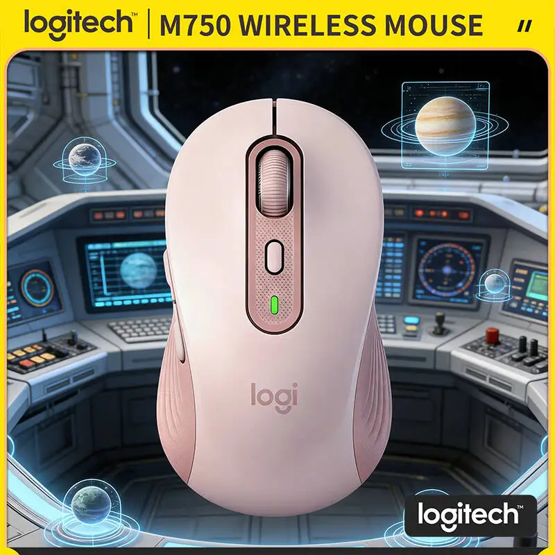 

Бесшумная Bluetooth-мышь M750 — тихие нажатия, SmartWheel, экологичный корпус, радиус действия 10 м, помощник для домашнего офиса