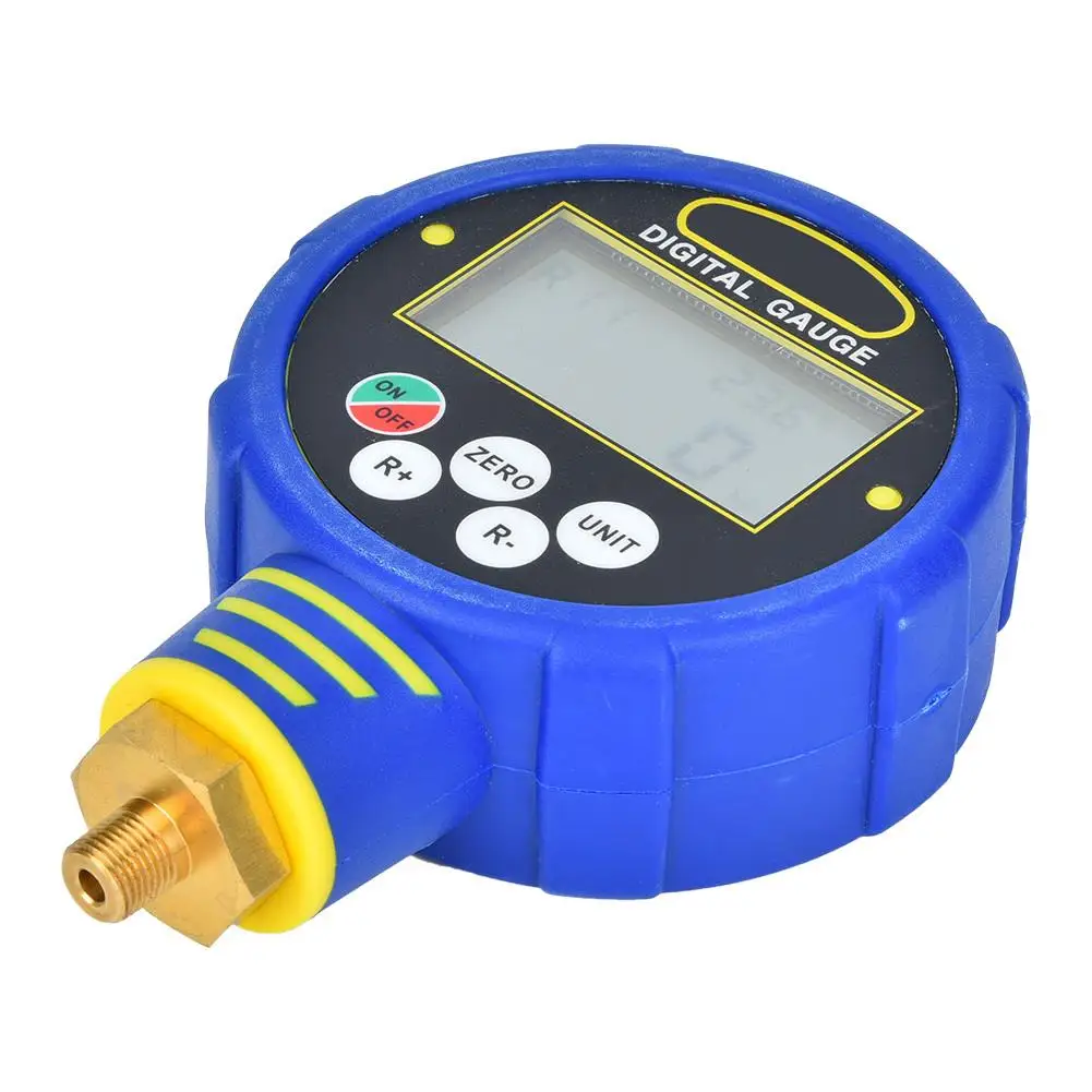 R32 Digital Air Pressure Inflator Gauge 1/8in NPT 100Bar 10MPa - Refrigerant Tester & Inflation Monitor Tool