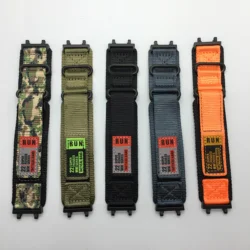 Rugged Nylon Strap for Xiaomi Huami Amazfit T-Rex 2, T-Rex Ultra Sports Loop Watch Band, Amazfit T-Rex pro Nylon strap