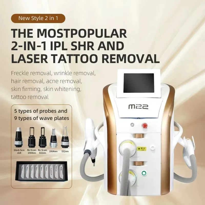 Multifunctiona M22 OPT IPL Diode Laser Hair Removal Device for Acne Skin Regeneration, Permanent Hair Removal and Whitenin