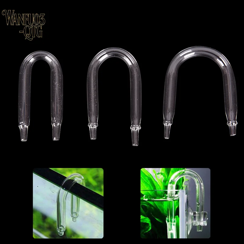 New Fish tank aquarium co2 diffuser check valve u shape glass tube S/M/L