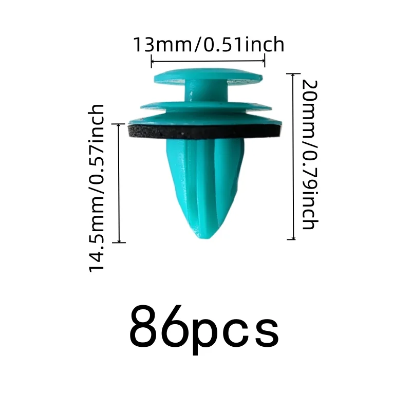 Universal Car SUV Compatible Auto Door Card Clips, 86 pcs, Vehicle Body Assembly, Firm Snap-On Fit for Car Door Panel Fixing