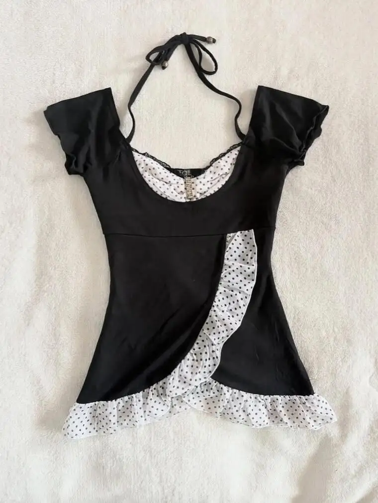 

Graphic Tee Punk Camis Women Clothes Vintage 90s Slim Solid Color Punk T shirts Femme Short Sleeve Harajuku Y2k T shirt Crop Top