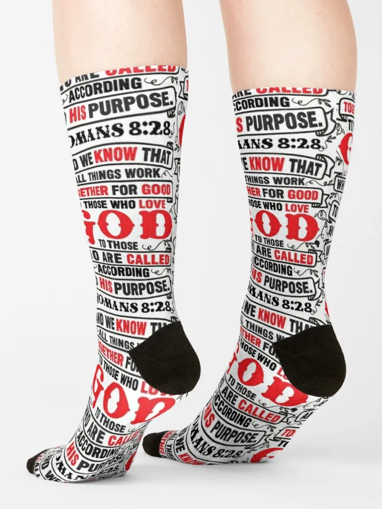 Romans 8:28 Socks Custom Socks Anti-Slip Socks Man Sports Socks For Men