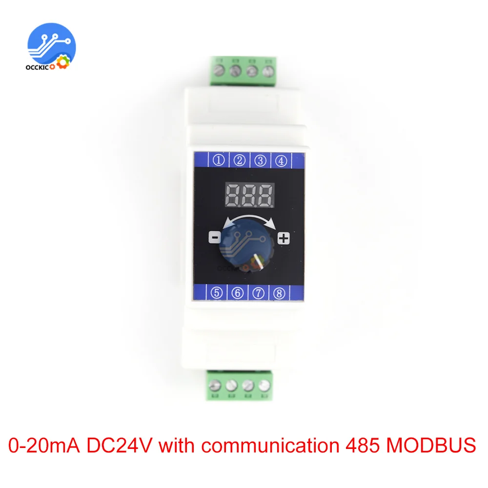 Current Signal Generator Digital Display 0-20mA 4‑20mA DC 24V AC220V With 485 MODBUS Analog Simulator Rail Installation