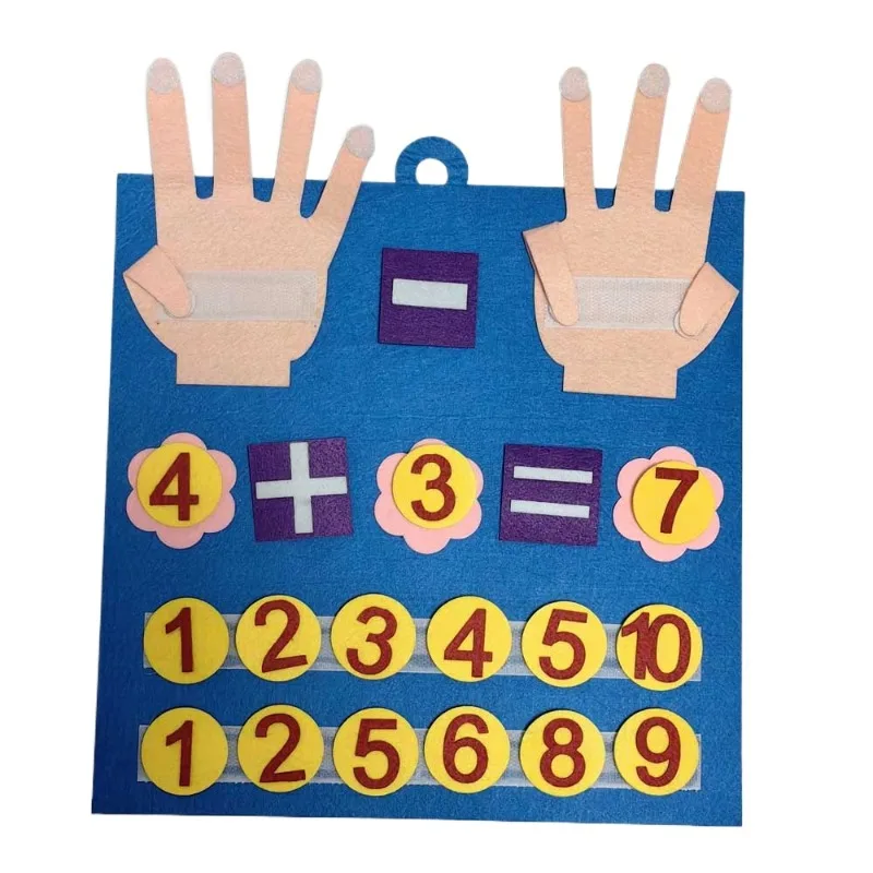 

Kid Montessori Educational Toys Felt Finger Numbers Math Toy Children Counting Early Learning for Toddlers Intelligence Develop