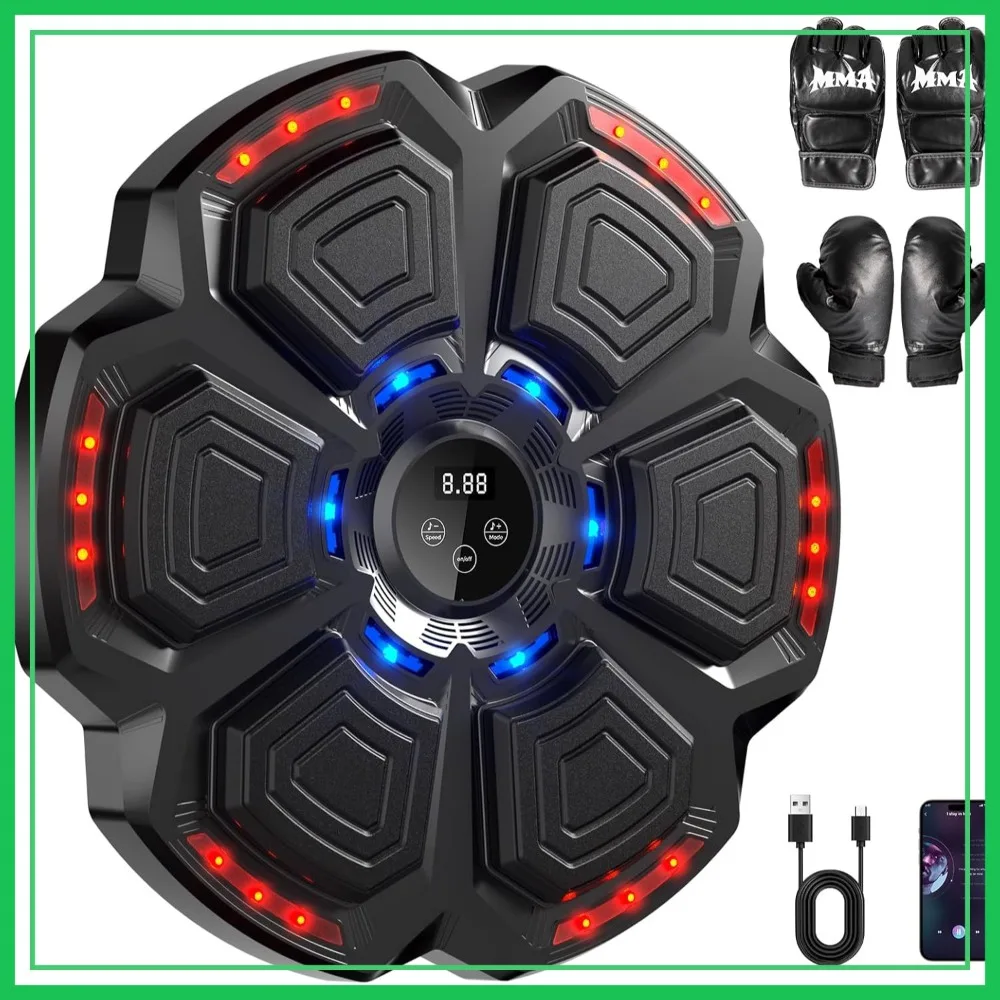 

Smart Boxing Machine with 9 Training Modes, Bluetooth & 2 Gloves