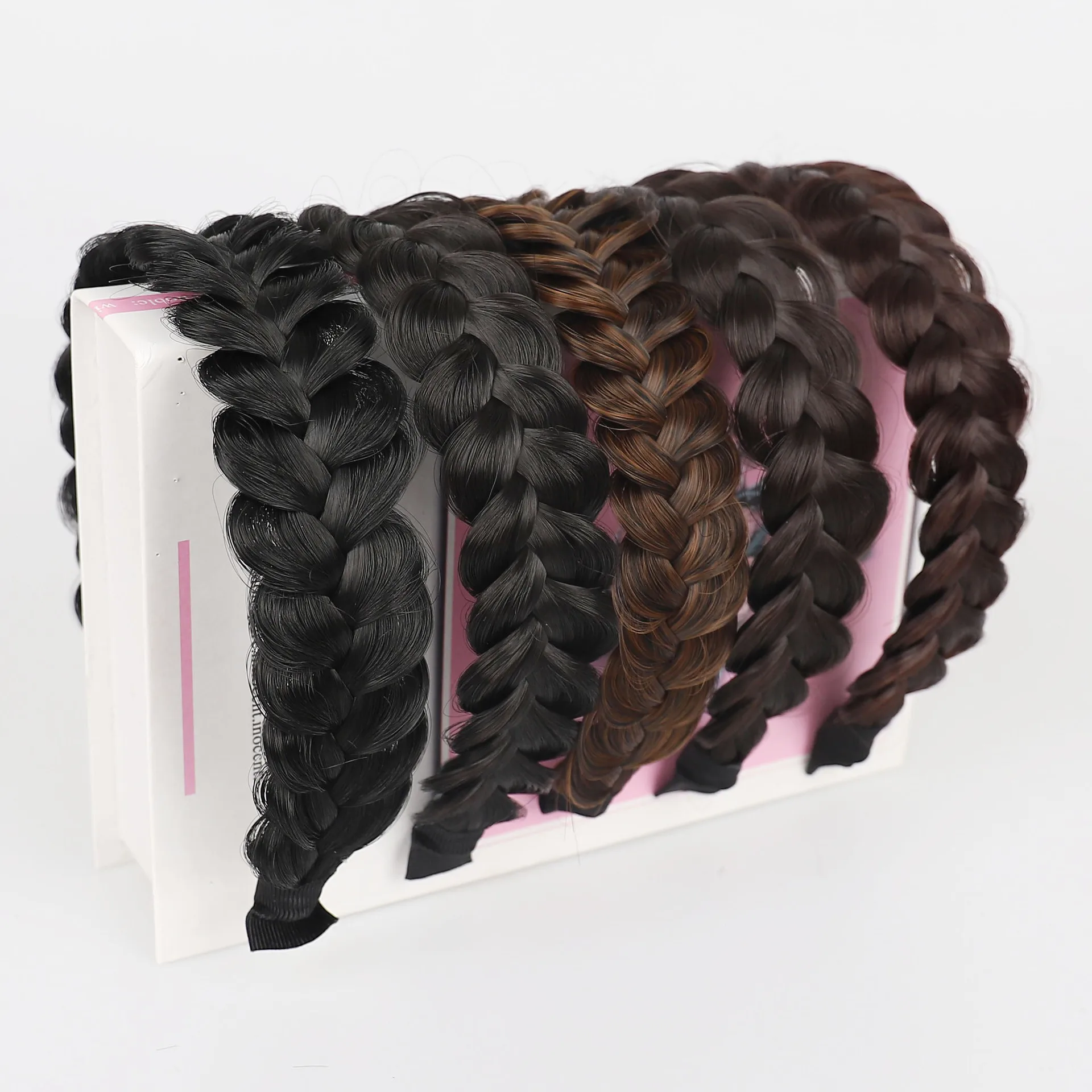 

Messy Braided Headband With Teeth Synthetic Hair Plaited Headband High Elasticity Braids Fishtail Braided Hair Band Hairpiece