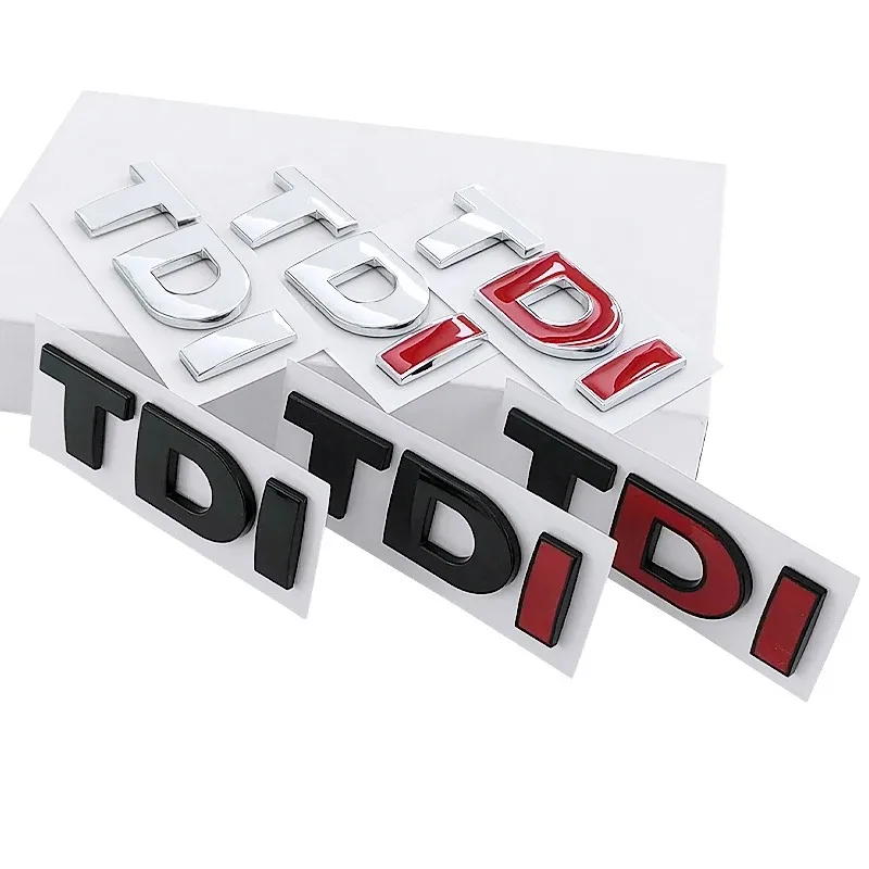 

3d ABS Black Logo TDI Emblem Car Trunk Badge For Passat Jetta Touareg Tiguan Touran MK3 MK4 MK5 Caddy TDI Sticker Accessories