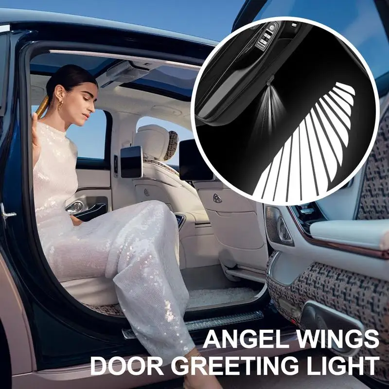 Car Door Shadow Wings Car Brand Logo Car Door Light Car Welcome Light LED Courtesy Light Fit All Vehicle Models