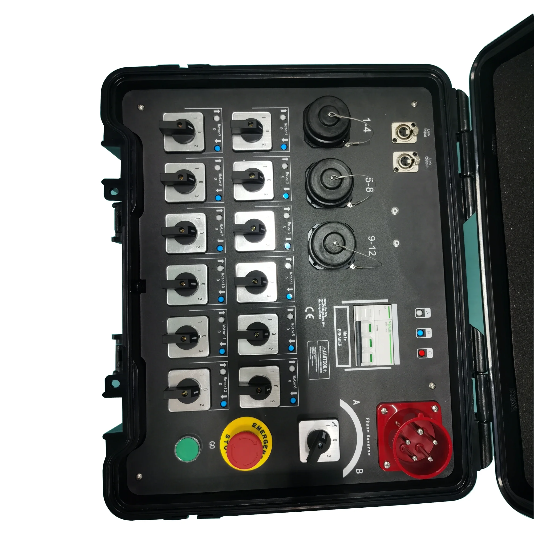 12 Channels Electric Hoist Controller With 19pin Socapex Output For Stage Truss System