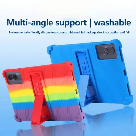 Luxury Silicone Tablet Case for Infinix Xpad 11 Inch 2024 Colorful Soft Back Bracket Airbag Anti-fall Shockproof Protect Cover - view 2