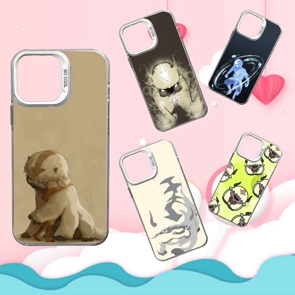 

A-Avatar Appa Yip Phone Case For iPhone 16,15,14,13,12,11,Mini,Pro,SE,MAX White Matte Shockproof Cover