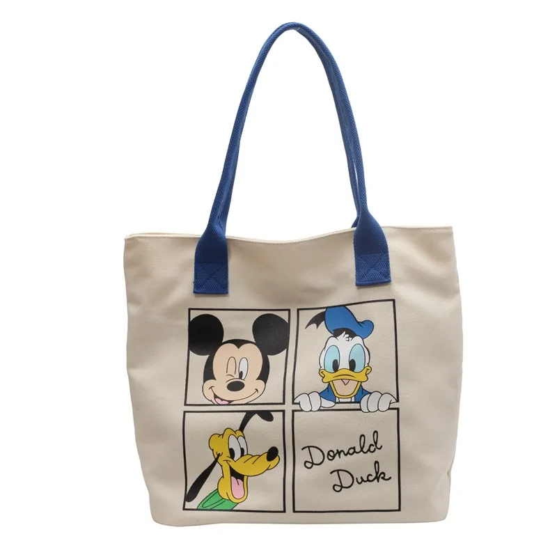 1Pcs New Bag Mickey Minnie Tote Bag Women's Large Capacity Shoulder Bag Donald Duck Fashion Handbag Women's Bag