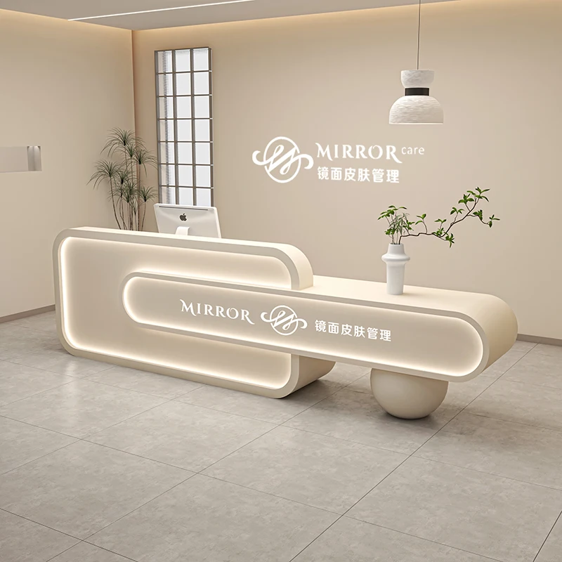 

Beauty Modern Reception Desks Computer Storage Office Work Reception Desks Computer Shelves Mostrador De Tienda Home Furniture