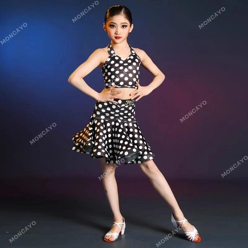 

Latin Dance Dress Girls Latin Practice Dress Kids Rumba Samba Tango Dance Clothes Children Dancing Dress Ballroom Dance Dresses
