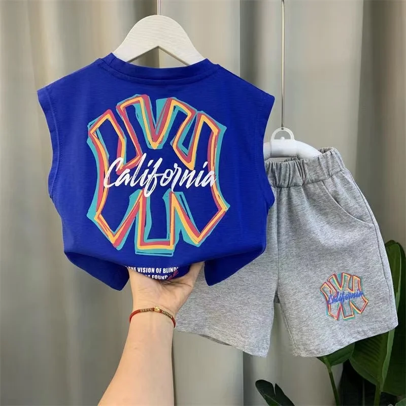 Spring Autumn Long Sleeve Letter Print T-shirt And Pants 2Piece Baby Boys Clothes Set Kids 1 2 3 4 Years Old Casual Girl Outfits