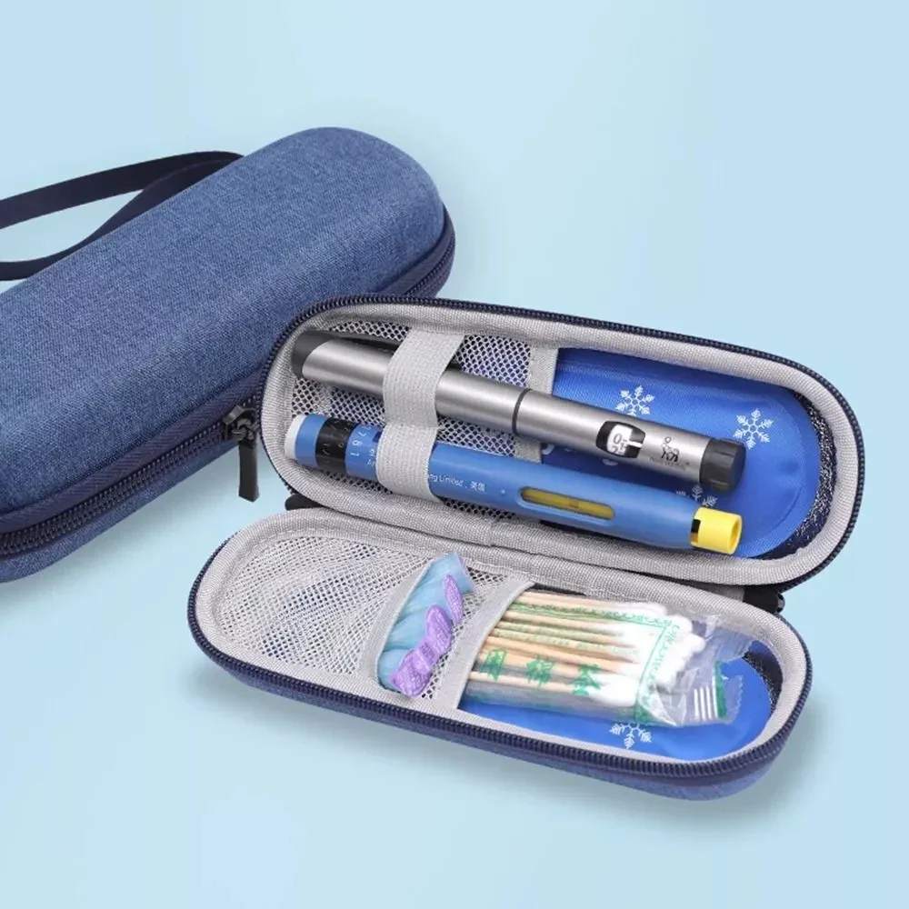 Travel Case Carry-on Protector Pill Refrigerated Ice Pack Diabetic Insulin Cooling Bag Drug Freezer for Diabetes Medical