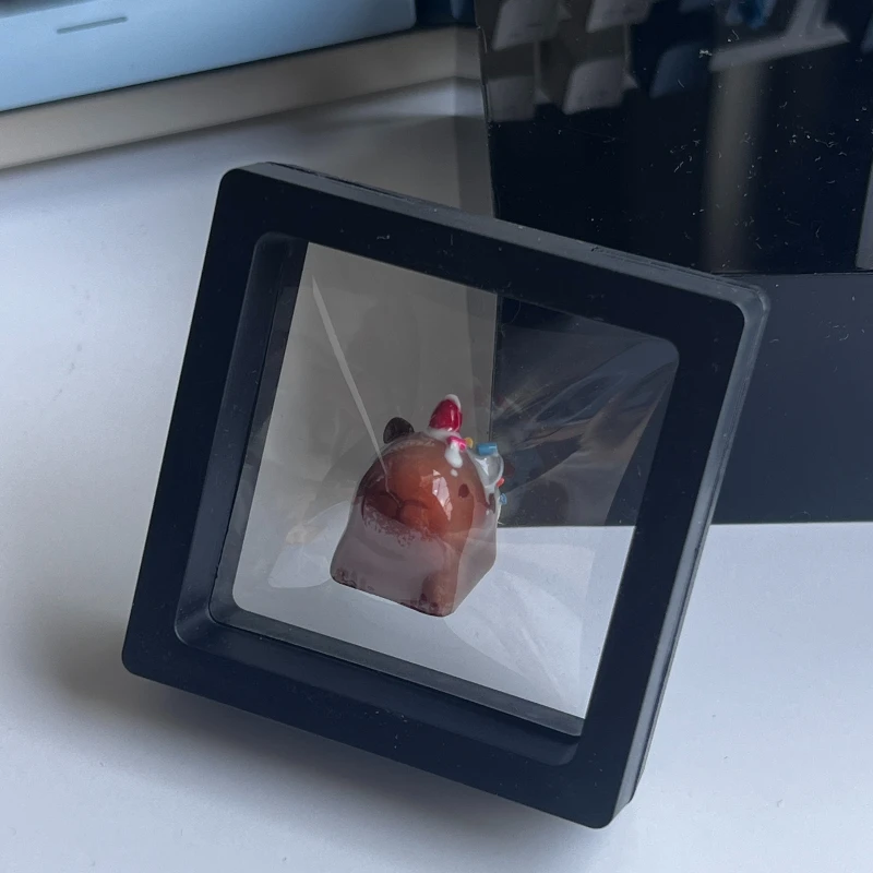 Capibara Keycaps Origineel Ontwerp Aardbei Ijs Dolfijn Artisanale Keycap Cartoon Dier Mechanische Keyboard Keyboard Accessoire