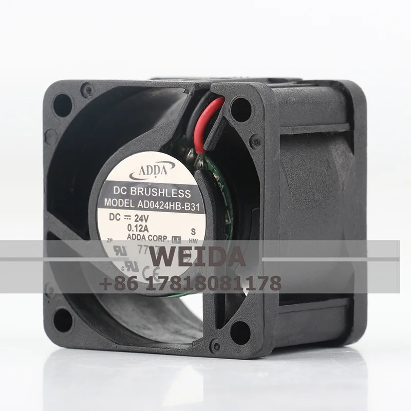 Original ADDA AD0424HB-B31 4cm 4028 DC24V 0.12A 2-wire converter chassis cooling fan  40*40*28MM