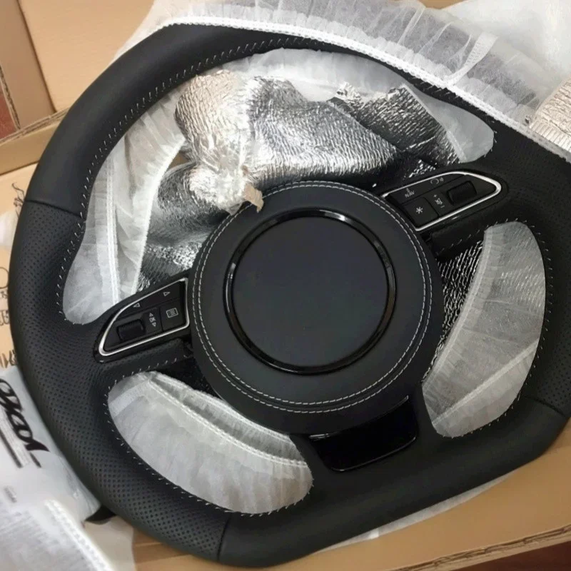 For Audi S1 (8X) S3 (8V) Sportback S4 (B8) Avant S5 Fully Perforated Steering Wheel Flat Bottom Steering Wheel Campaign Assembly