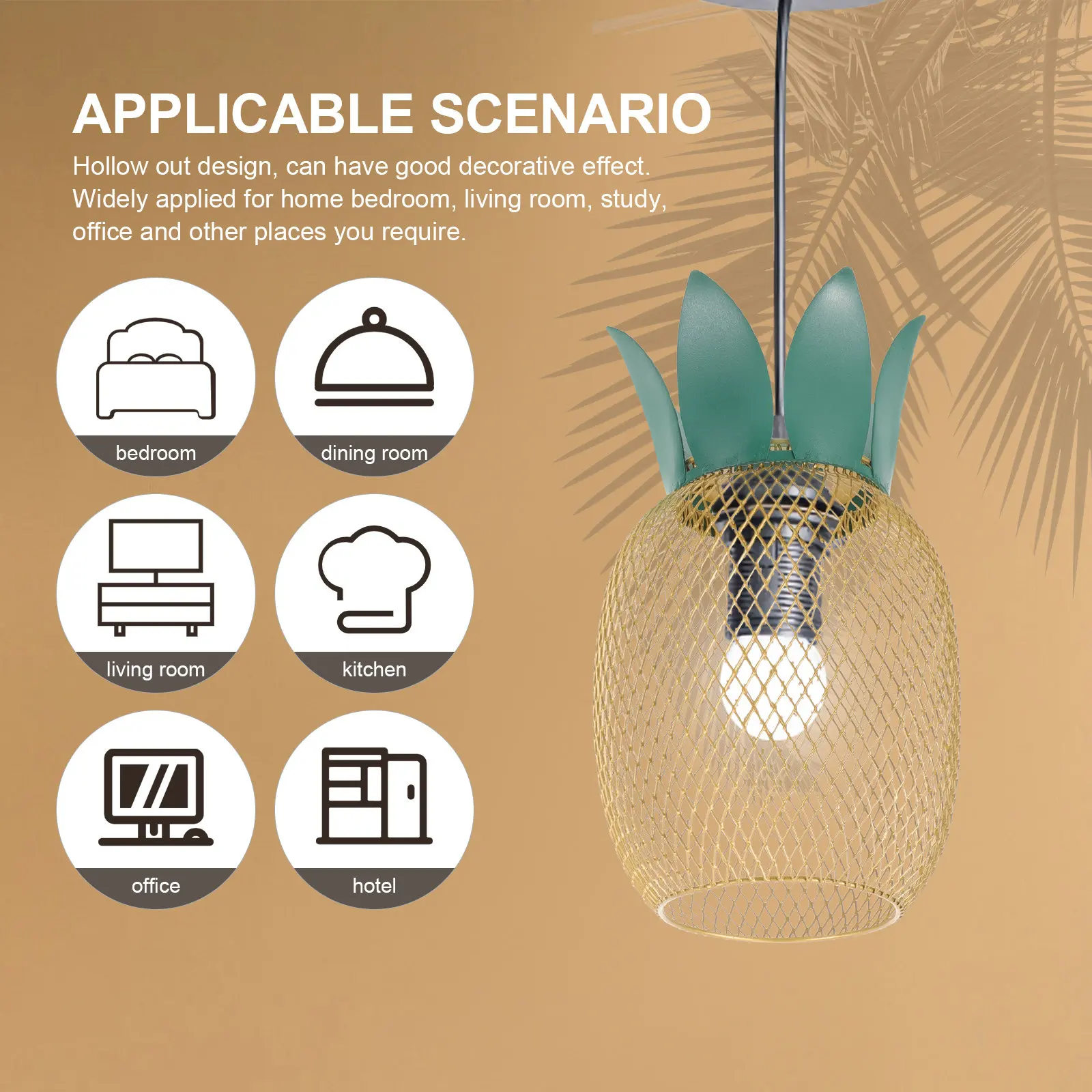 Hollow Out Pendant Light Cover Metal Lampshade Delicate Mesh Lamp Shade Cover Household Light Bulb Cage Guard Decorative Lamp