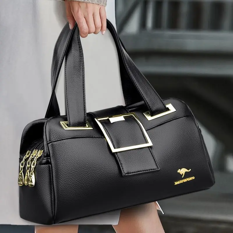 Handbag 2026 New Women' Bag Large-capacity Mother Bag Wear-resistant Fabric Portable Shoulder Three-layer Middle-aged Pillow Bag
