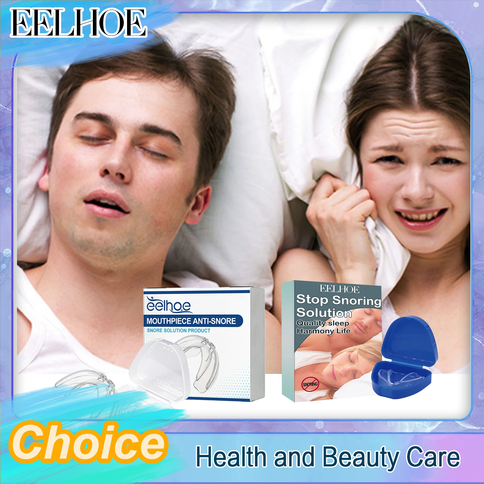 Anti-Snoring Mouthguard Teeth Grinding Protector Sleep Apnea Mouth Guard Protection Sleep Aid Mouthguard Unisex Daily Use 1pcs