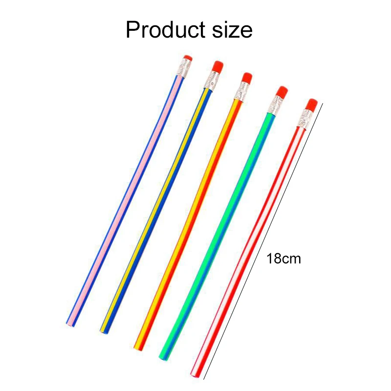 10~20pcs Curved Soft Pencil 18cm Flexible Novelty Entertainment Props Party Favors Bulk Festival Gathering Gifts for Guest TMZ