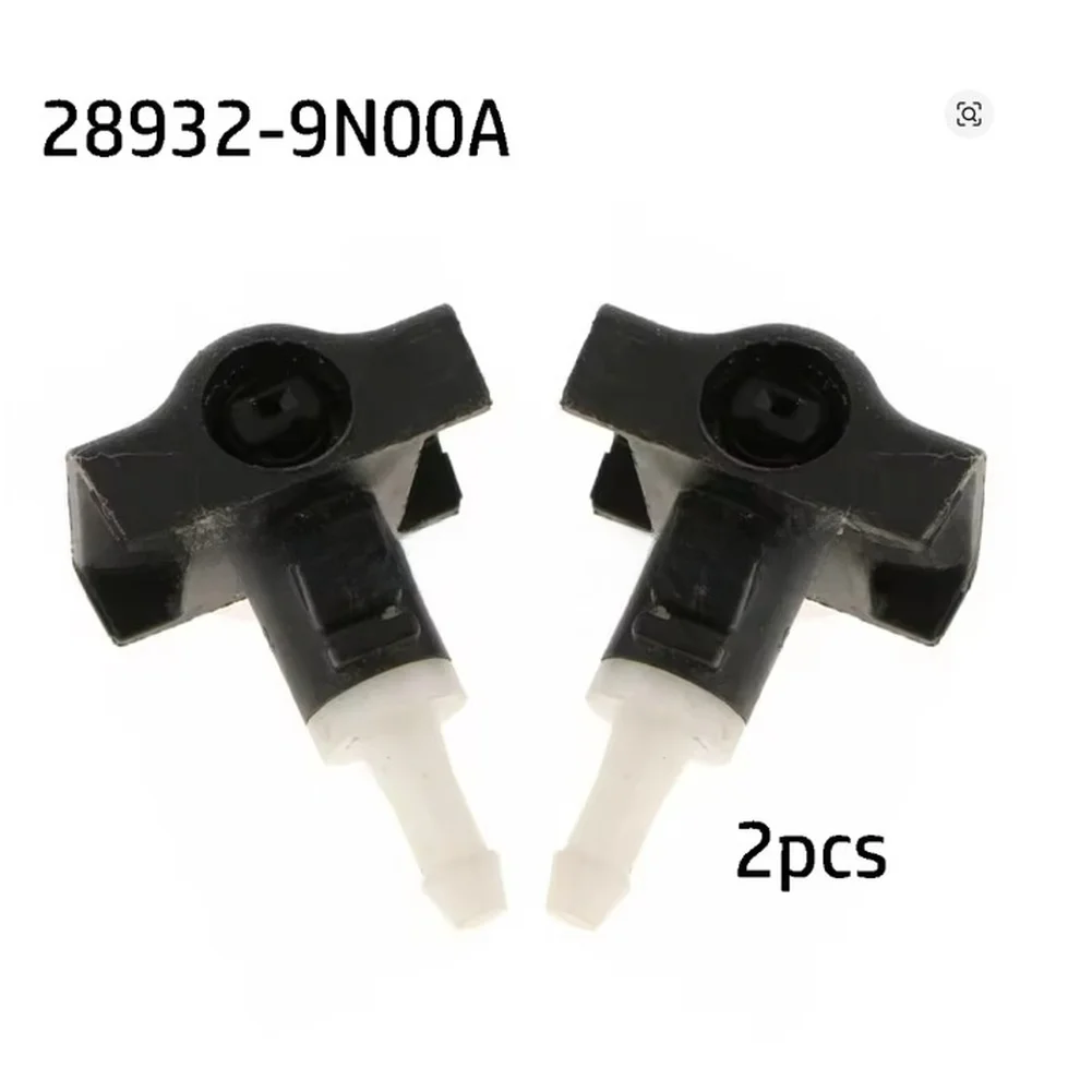 

For Windshield Cleaning Black Windshield Nozzle Wiper Sprayer Nylon Construction Plastic Material Enhanced Spraying