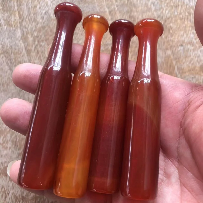 Wholesale Agate Crafts Red Agate Long Cigarette Holder Tobacco Pipe Straight Agate Cigarette Holder