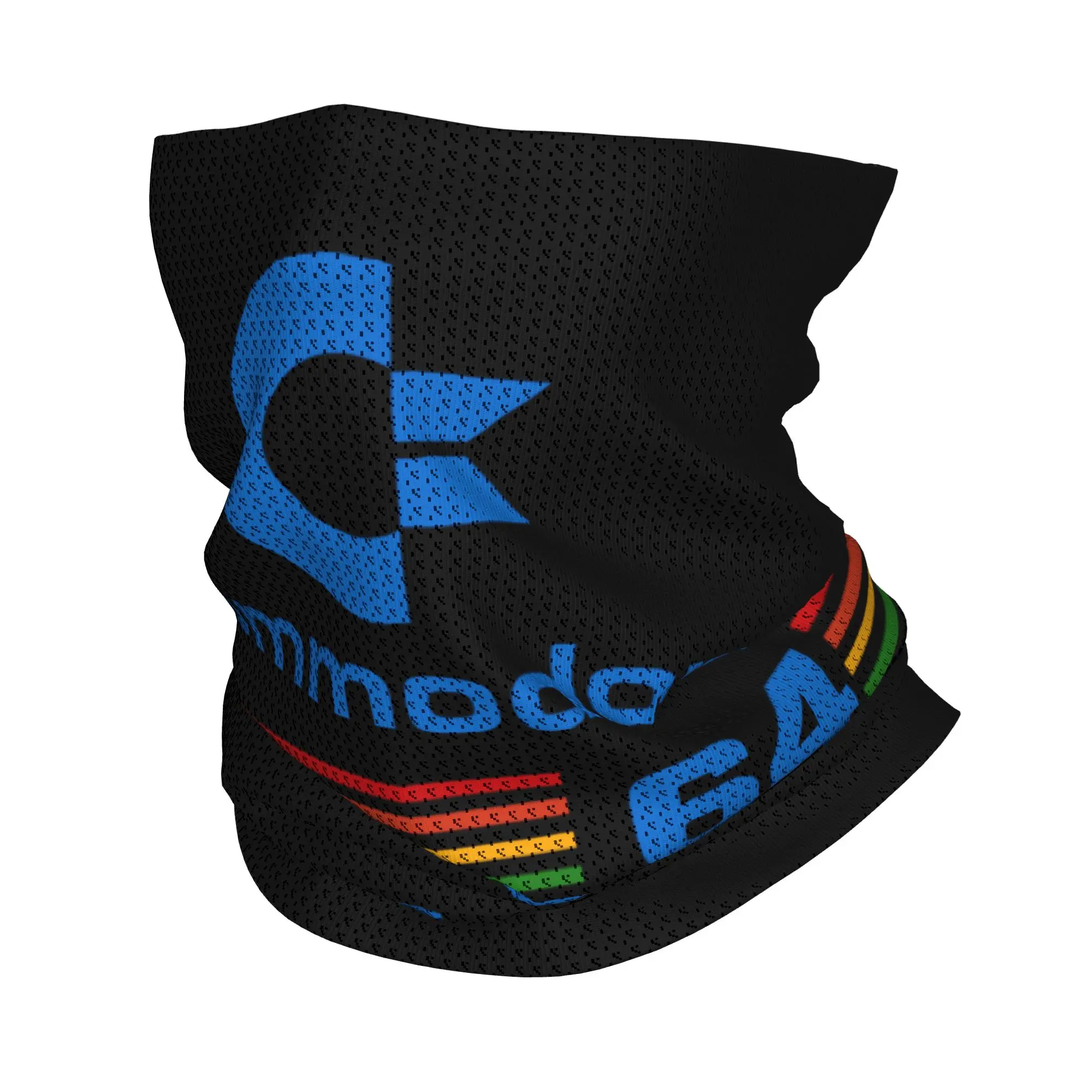 Custom Cool Commodore 64 C64 Sid Amiga Retro 8 Bit Bandana Neck Gaiter for Hiking Hunting Wrap Scarf Geek Nerd Balaclava Warmer