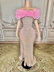 Sexy Sparkly Multicolor Rhinestones Sleeveless Mesh Transparent Short Dress Women Birthday Celebrate Prom Dance Dress Plus Size