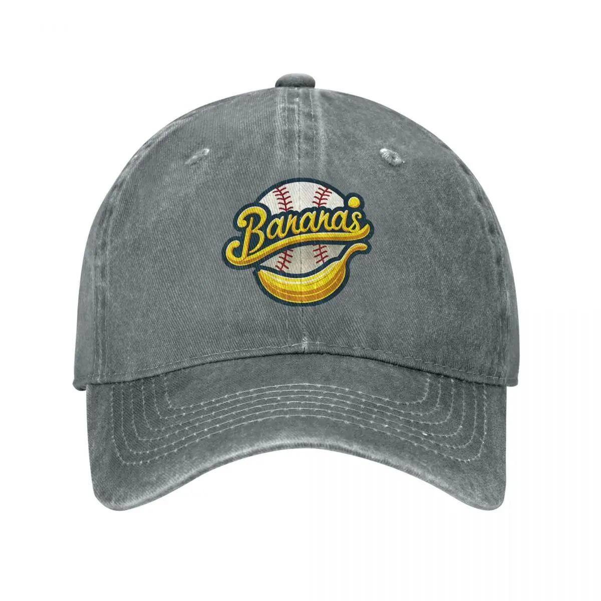 Funny Let's Go Bananas Unisex Baseball Caps Savannah Baseball Distressed Denim Caps Hat Vintage Outdoor Workouts Sun Cap