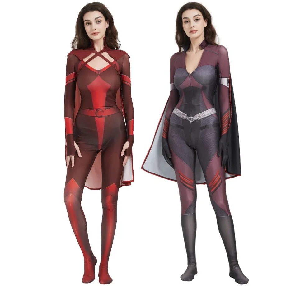

Anime Crimson Countess Storm Front Cosplay Jumpsuit Cloak Costume Set Bodysuit Halloween Party Cothes Women Sexy Zentai Suit