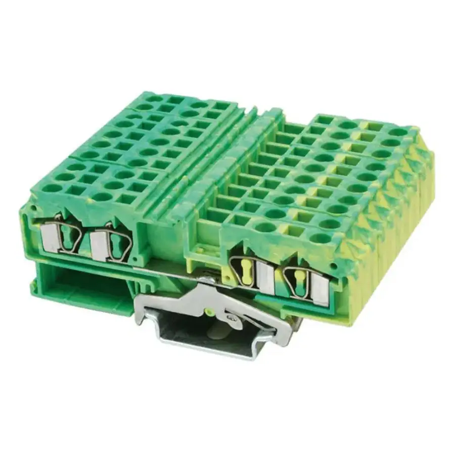 

100pcs ST2.5-QUOTTRO-PE Spring cage type two in two out Feed-through Spring Din Rail Terminal Block Approved by U/L CE RoHS