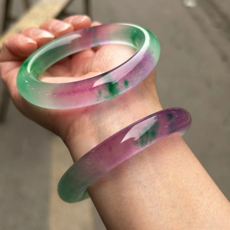 

New Natural High-ice Quartzite Jade Bracelet, Fashionable Ethnic Style