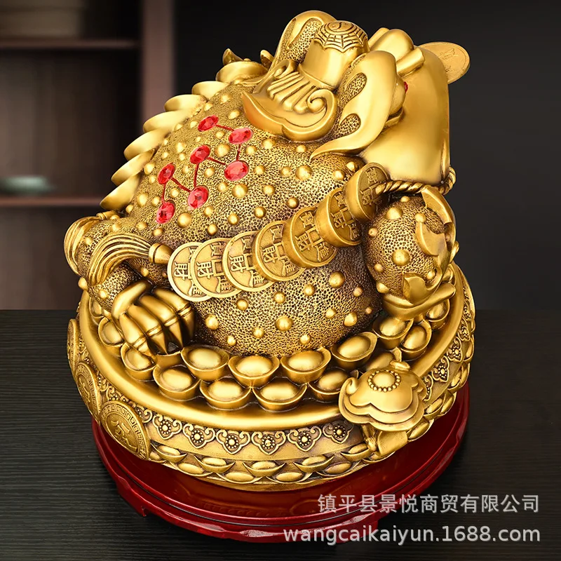 Pure Copper Golden Ornament Three-Legged Brass Treasure Basin Seven-Star Toad Home Office Opening Gift Large And Small Size
