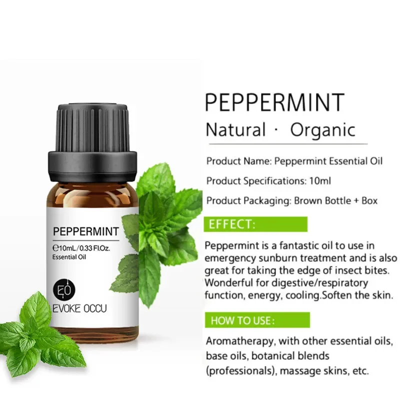 Nature Peppermint Essential Oil Organic Aromatherapy mint Oils for Diffuser Perfume Soap Candle car diffuser mosquitoes repel